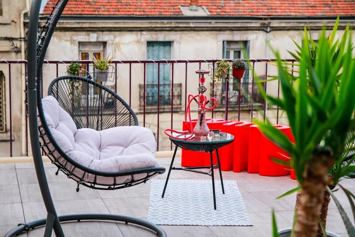 L'Amoureux - Terrasse Et Climatisation Coeur De Ville Montpellier Luaran gambar