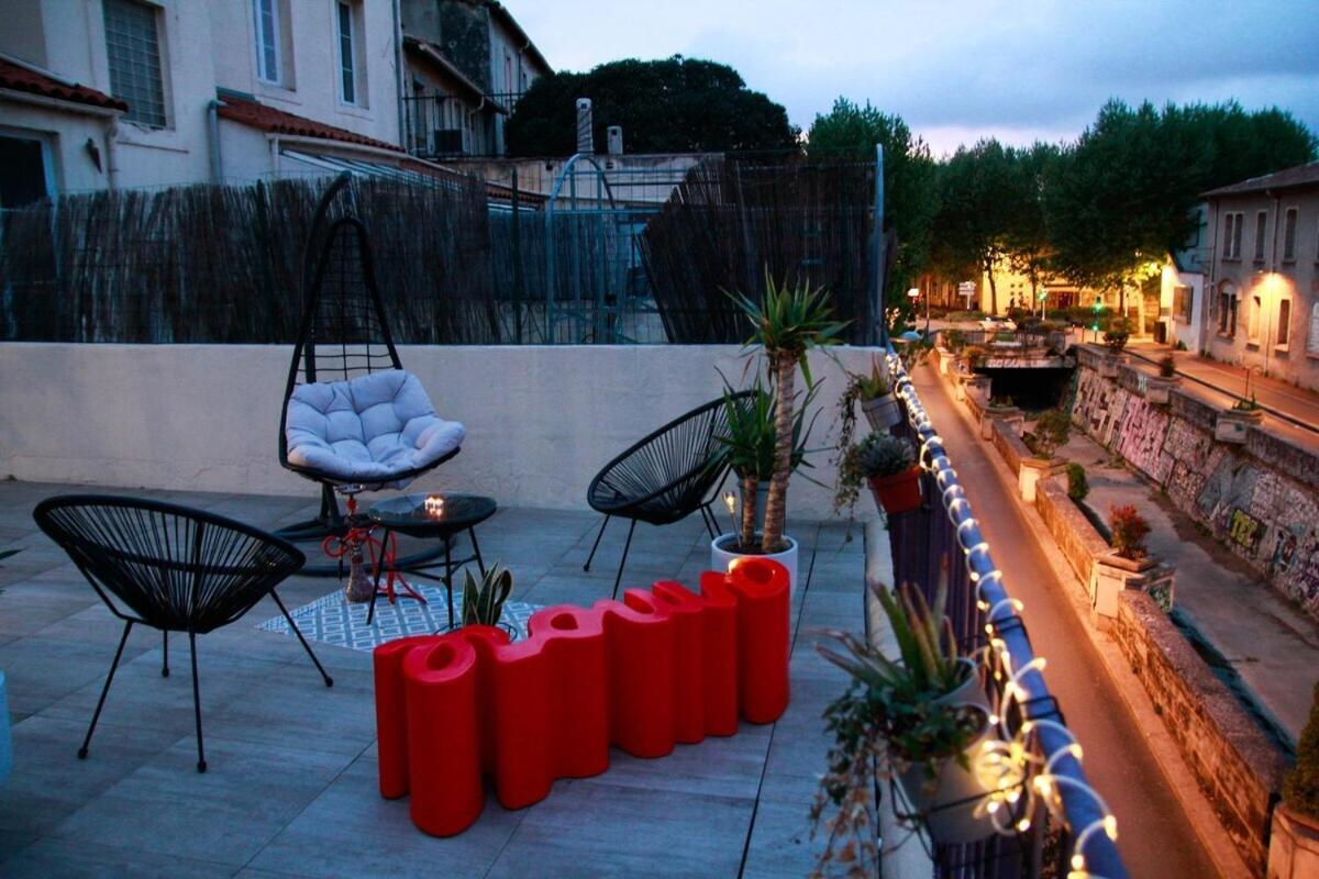 L'Amoureux - Terrasse Et Climatisation Coeur De Ville Montpellier Luaran gambar